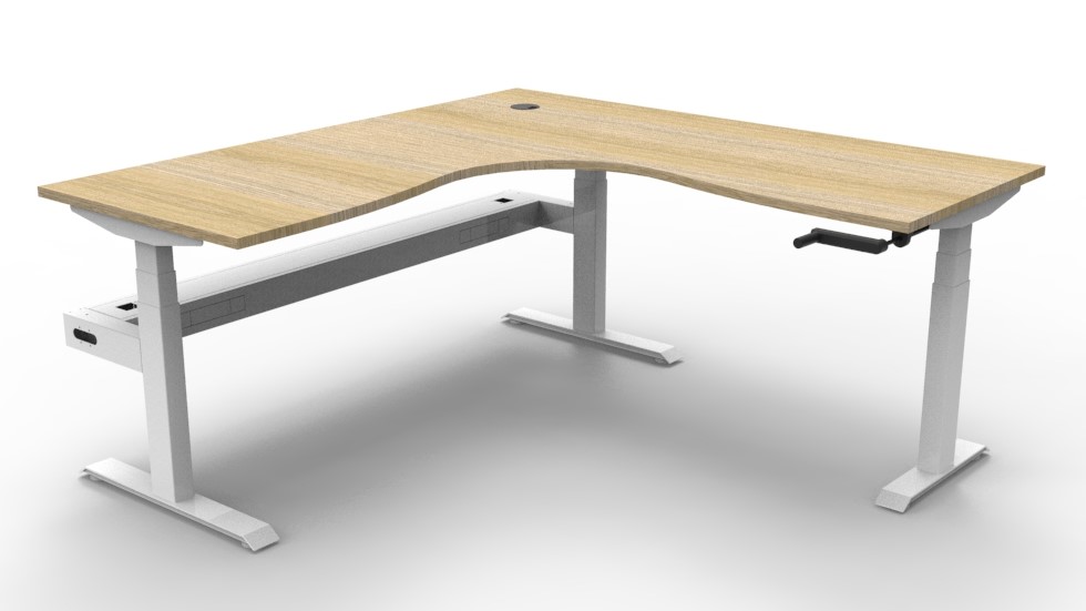 Boost Manual Height Adjustable Corner Desk